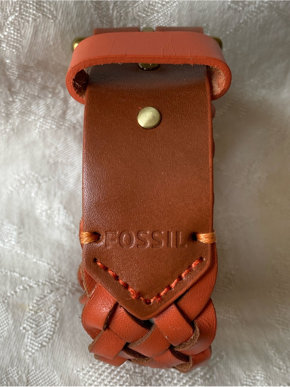 Fossil Woven Roller Buckle Belt Monarch Size Medium